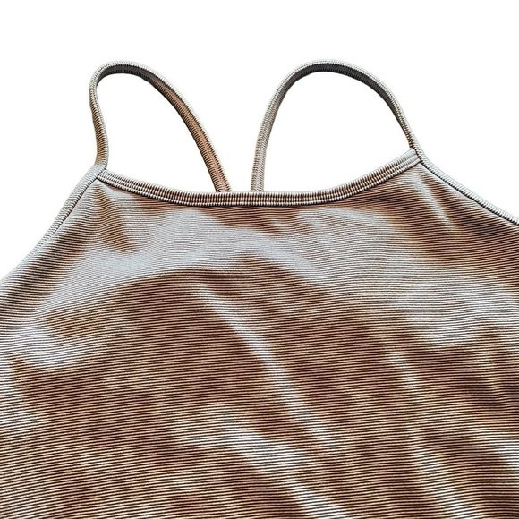 Lululemon Power Y Tank *Luon  *Purple Stripe" Size 6 - Picture 4 of 6